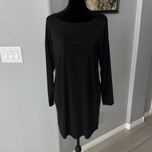 Open Neck Black Long Sleeve Dress!!